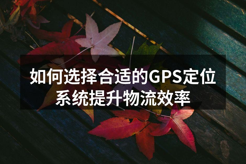 GPS定位系统提升物流效率